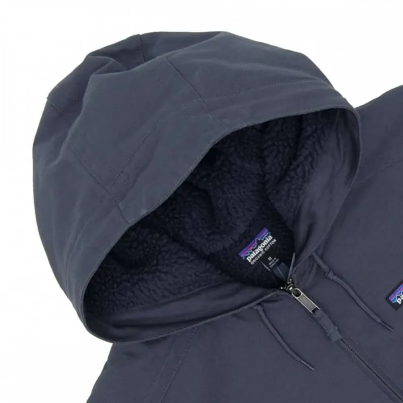 Patagonia Lined Canvas Mens Hoody in Smoulder Blue